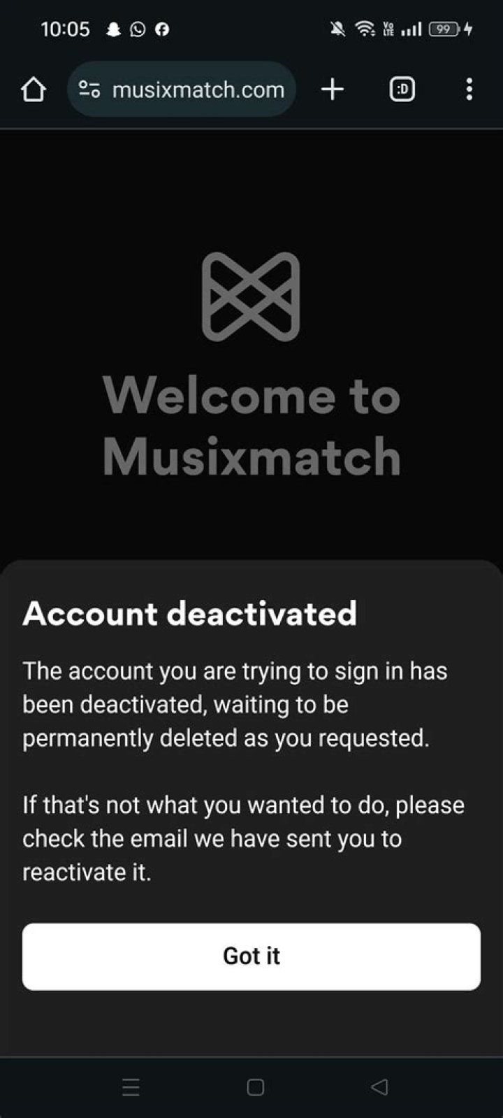 Can you reactivate match account?