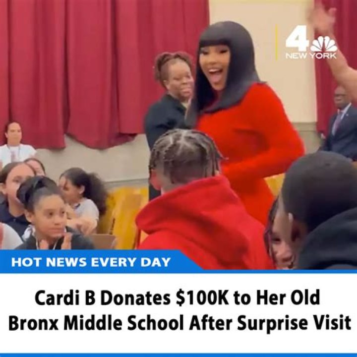 Cardi B gave $100k to her old middle school in the Bronx