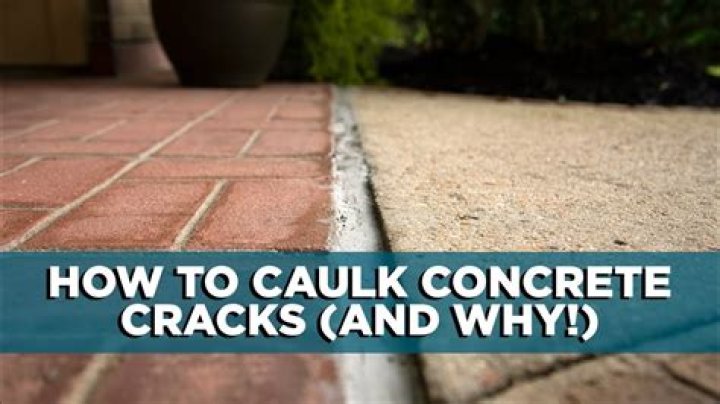 How do you caulk cracks in concrete?