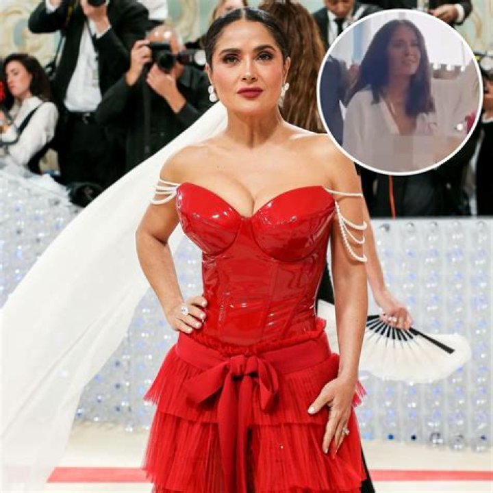 Salma Hayek shows half a nip slip on “Wetten, Das?” (possibly NSFW)