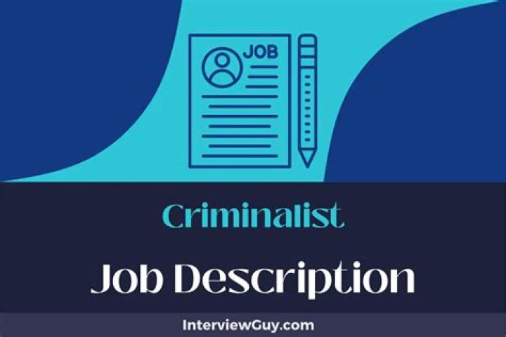 What does a criminalist do?