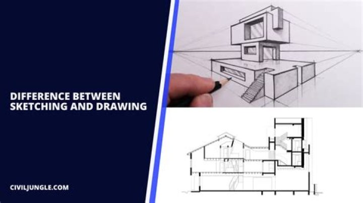What is the difference between a rough sketch and a finished sketch?