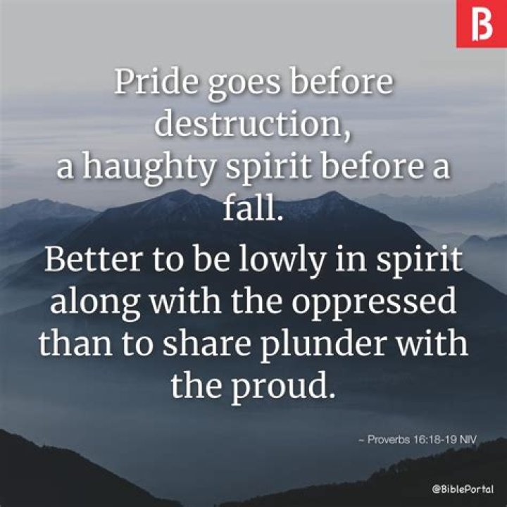 What is the meaning of haughty spirit?